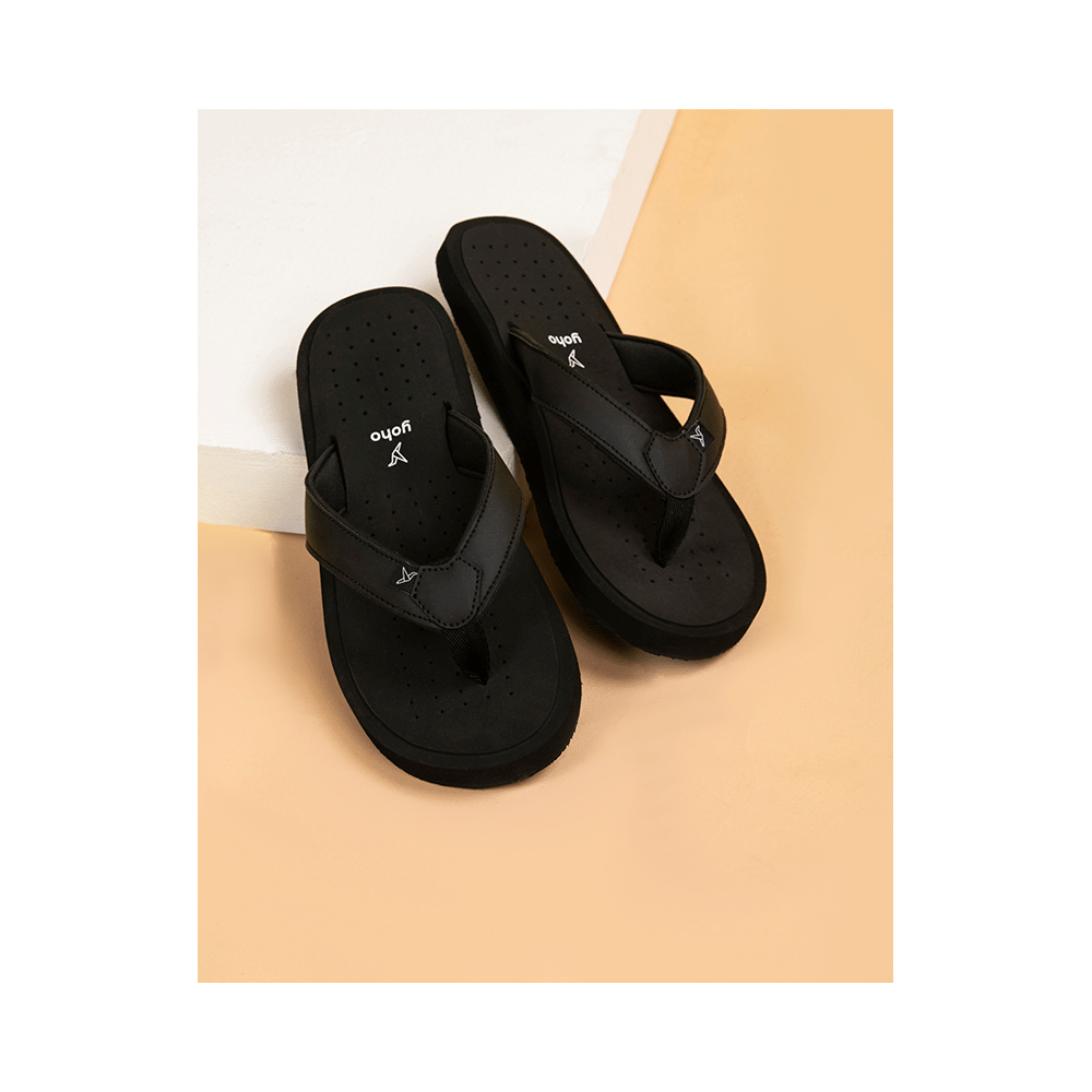 Yoho Lifestyle Ortho Soft Comfortable and Stylish Slipper for Men with Arch Support 7 Classic Black - Image 7