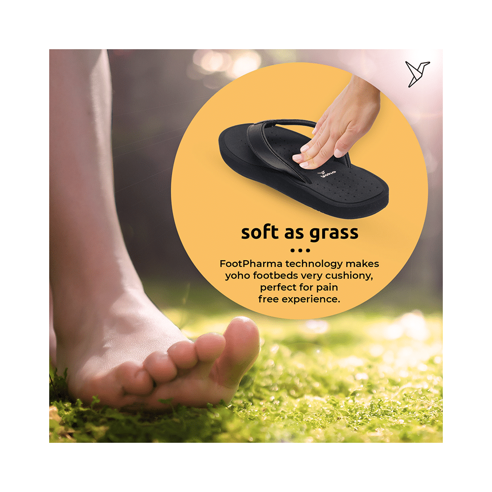 Yoho Lifestyle Ortho Soft Comfortable and Stylish Slipper for Men with Arch Support 7 Classic Black - Image 11