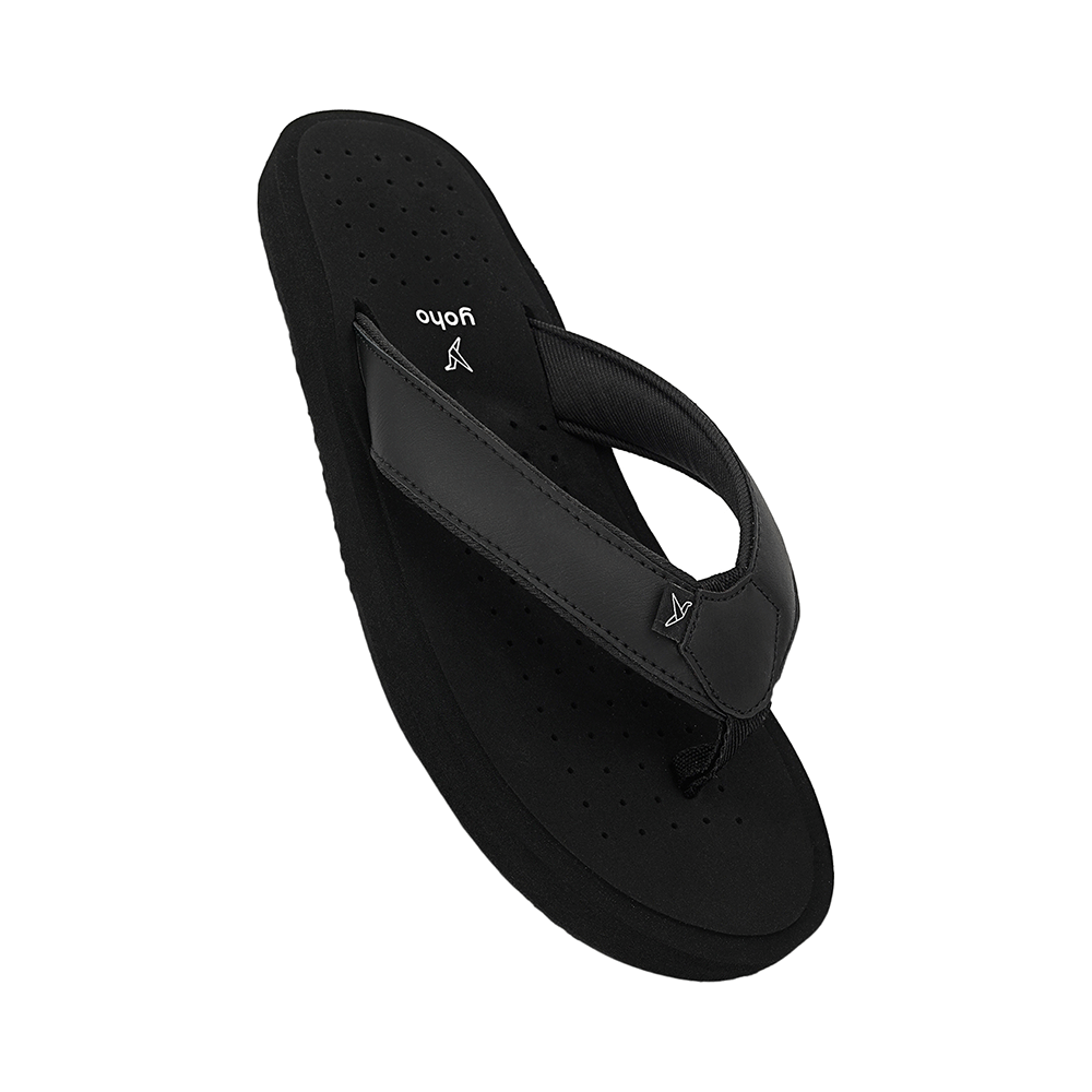 Yoho Lifestyle Ortho Soft Comfortable and Stylish Slipper for Men with Arch Support 7 Classic Black - Image 4