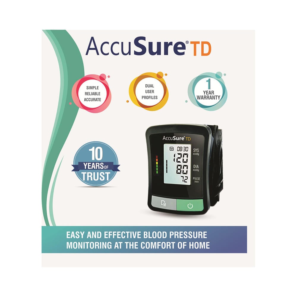 AccuSure TD 1209 Advanced Features BP Monitor with Adapter - Image 3