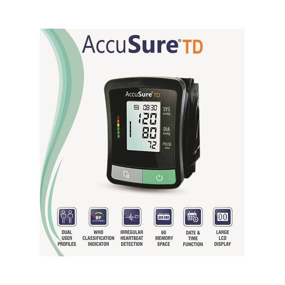 AccuSure TD 1209 Advanced Features BP Monitor with Adapter - Image 6