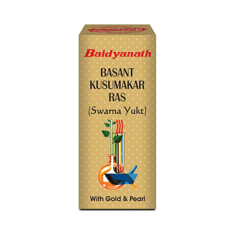 Baidyanath (Noida) Basant Kusumakar Ras (Swarna Yukt) | For Blood Sugar & General Debility Tablet - Image 1