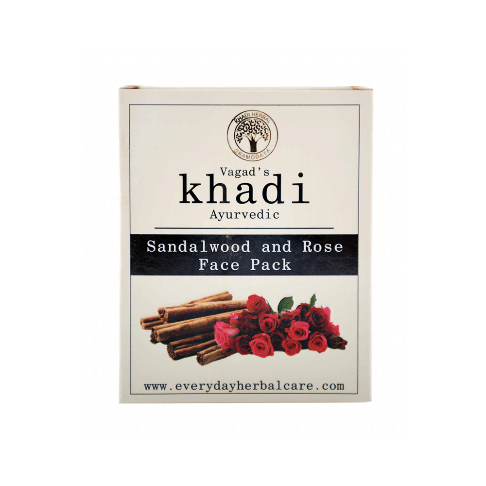 Vagad's Khadi Sandalwood and Rose Face Pack Powder