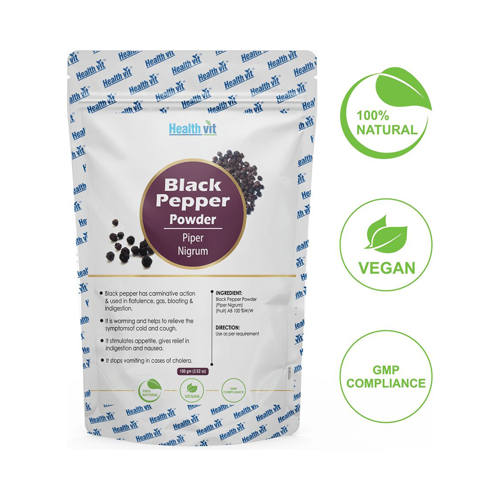 HealthVit Natural Black Pepper (Piper Nigrum) Powder