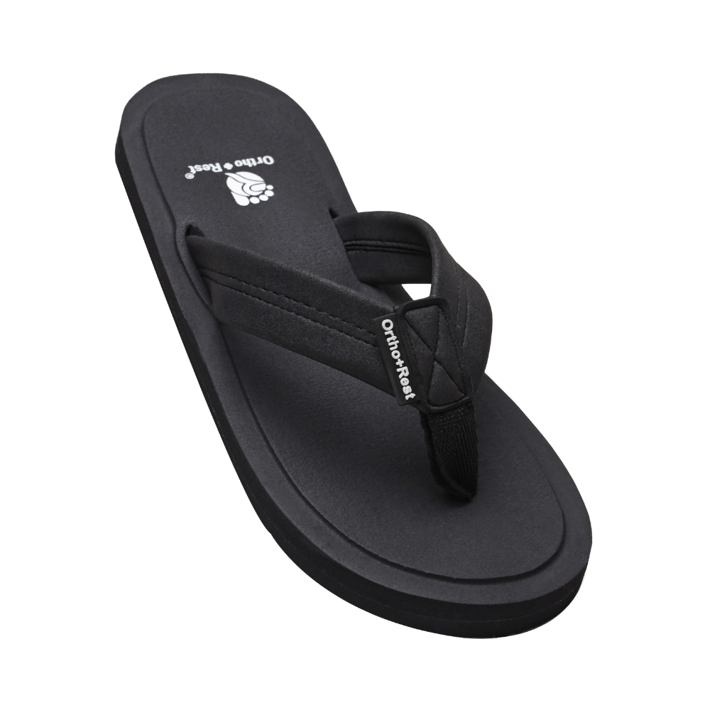 Ortho + Rest M557 Soft and Comfortable Flip Flop for Men Black 10 - Image 1
