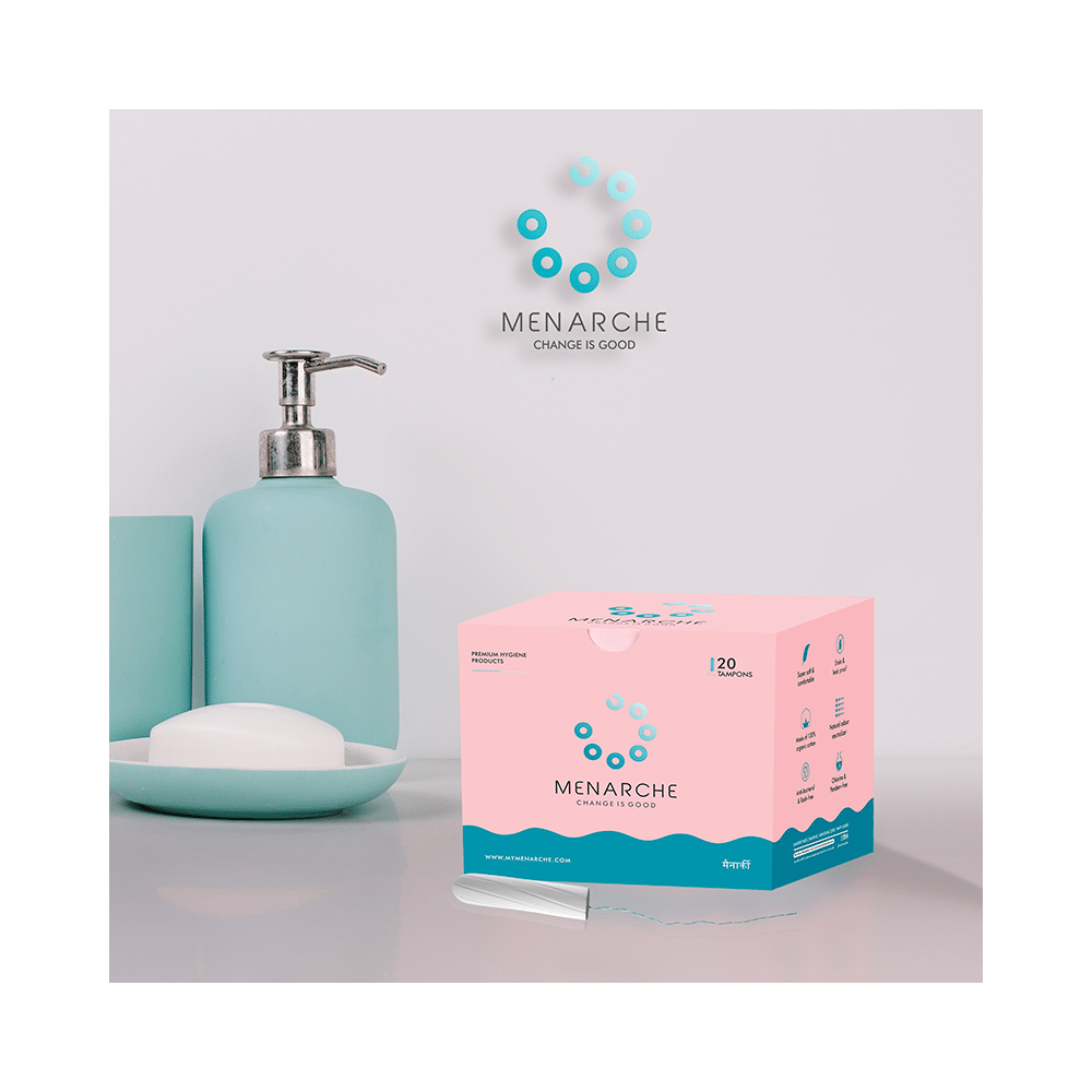 Menarche 100% Organic Cotton Tampons (20 Each) High Flow - Image 4