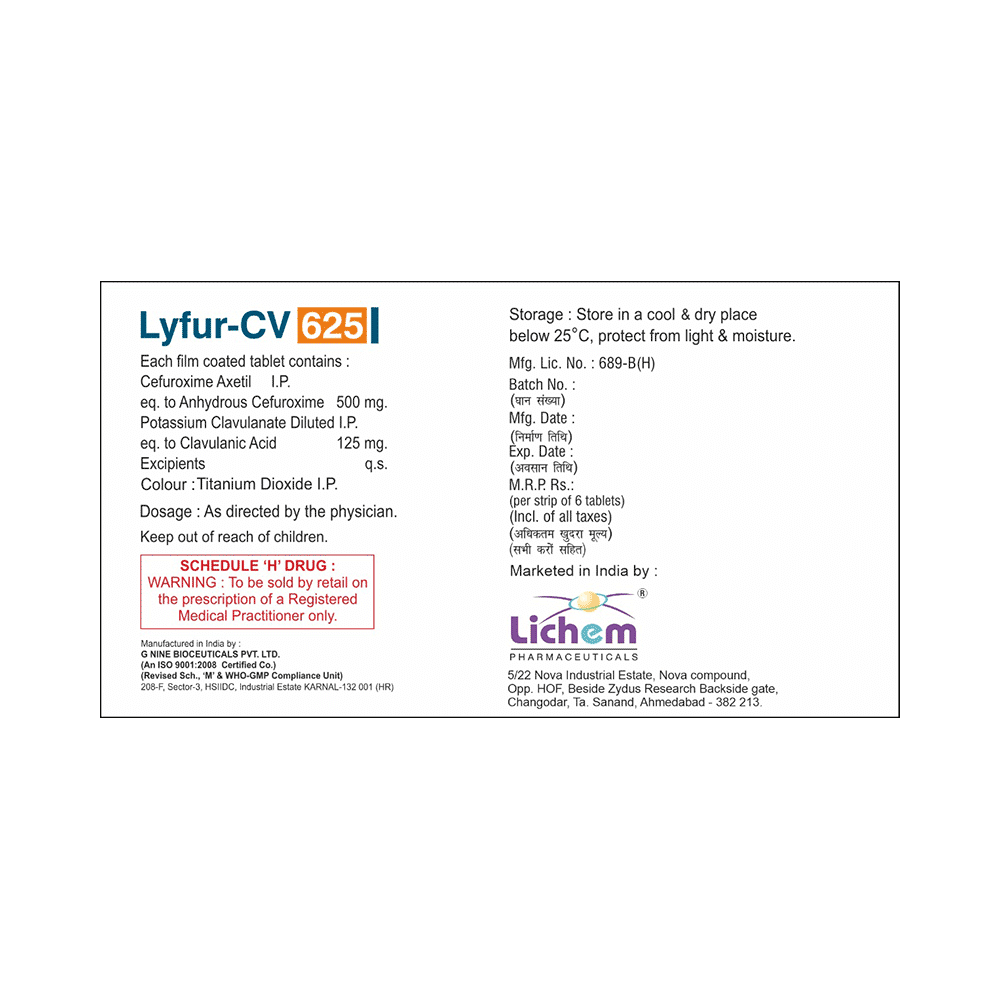 Lyfur-CV 625 Tablet - Image 2