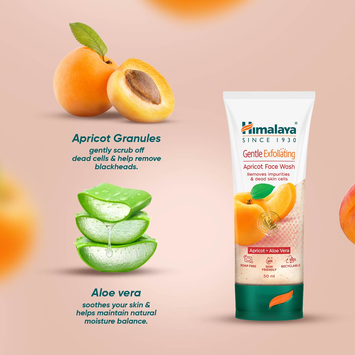Himalaya Gentle Exfoliating Apricot Face Wash - Image 2