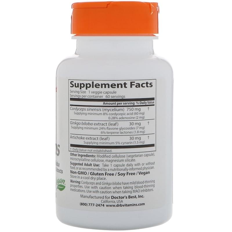 Doctor's Best Ultra Cordyceps Plus Capsule | For Energy, Stamina & Vitality - Image 2