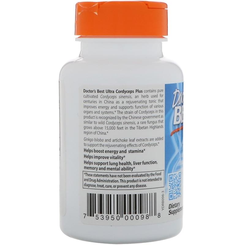 Doctor's Best Ultra Cordyceps Plus Capsule | For Energy, Stamina & Vitality - Image 3