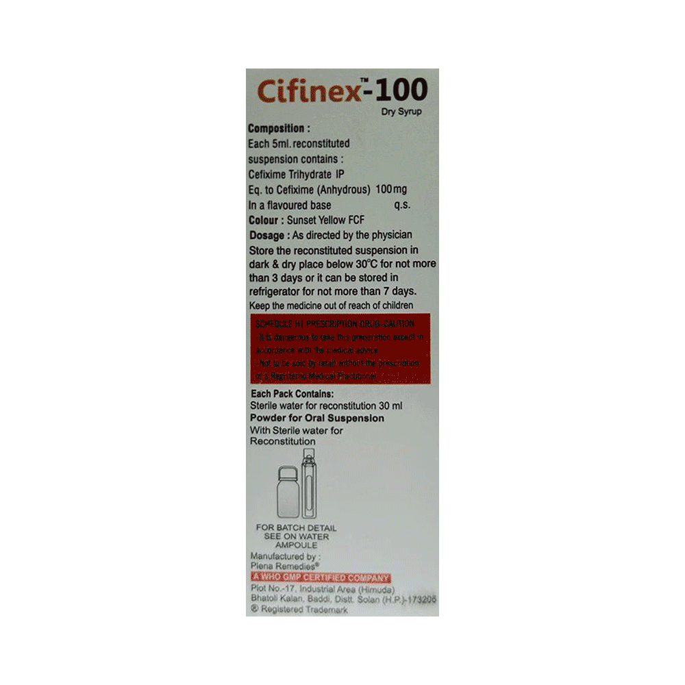 Cifinex 100 Dry Syrup Orange - Image 2