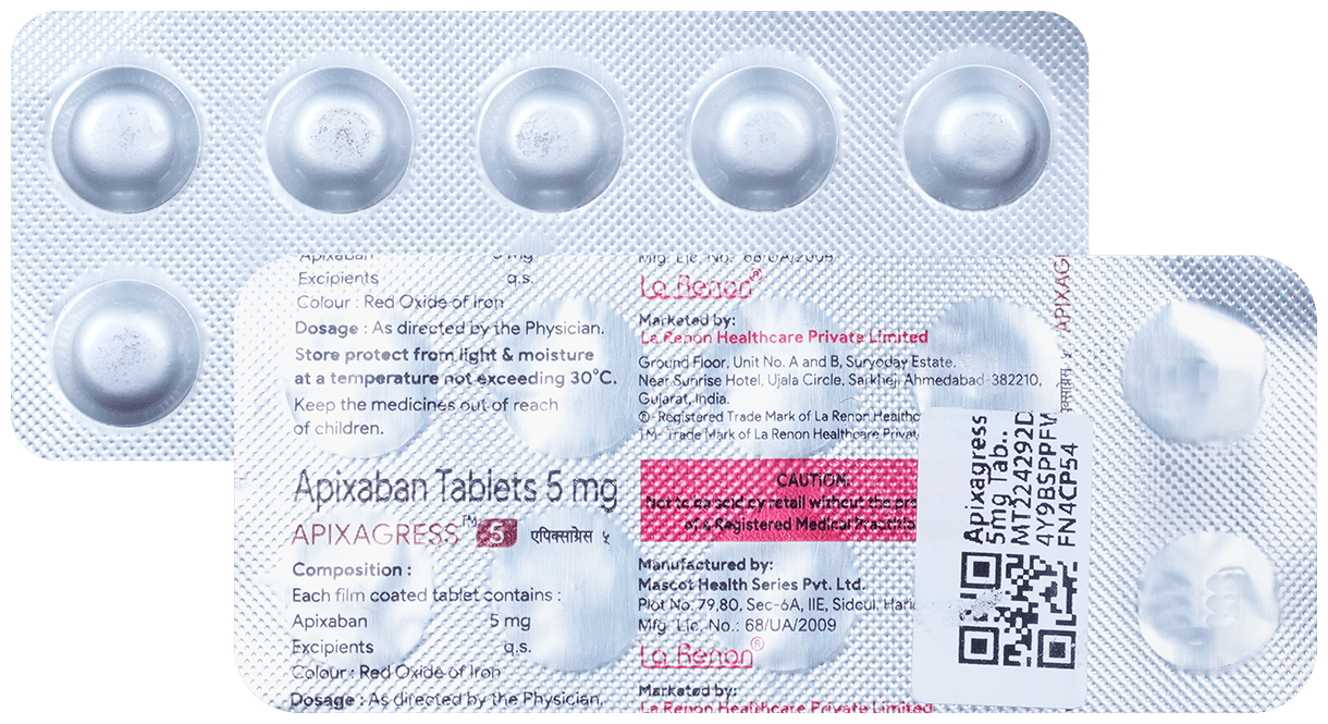 Apixagress 5mg Tablet