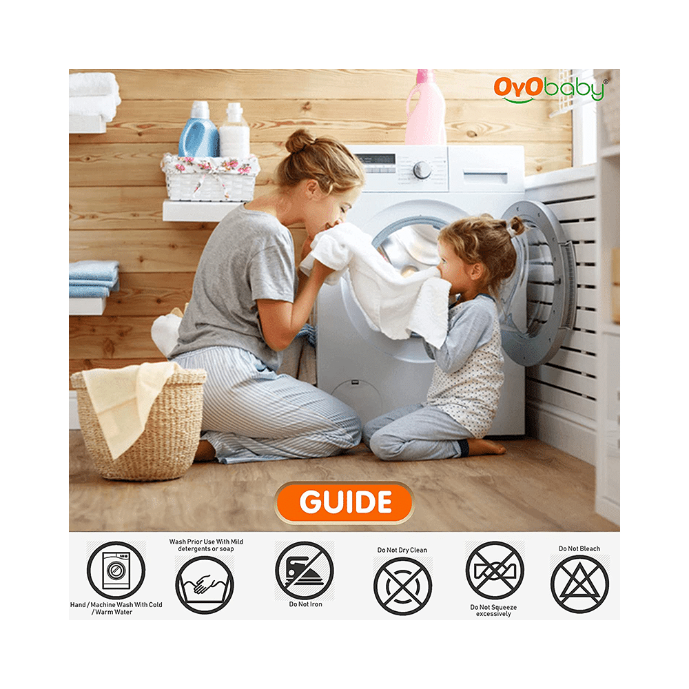 Oyo Baby Waterproof Bed Protector Baby Dry Sheet XL Dark Blue - Image 7
