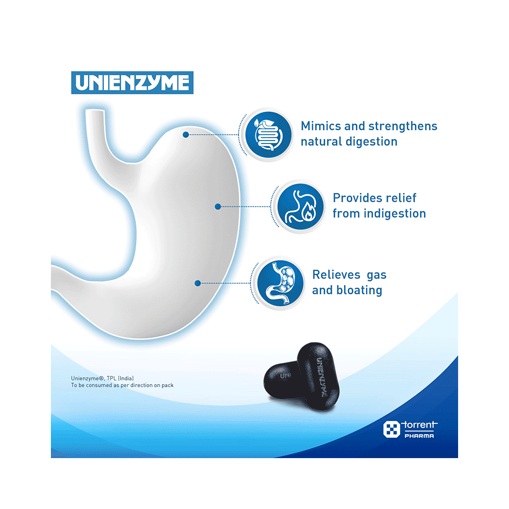 Unienzyme Tablet with Activated Charcoal | For Indigestion, Bloating & Gas Relief - Image 6