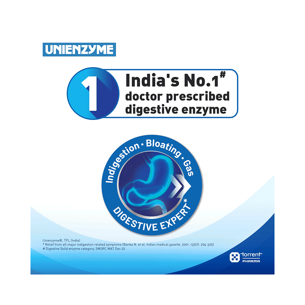 Unienzyme Tablet with Activated Charcoal | For Indigestion, Bloating & Gas Relief - Image 3