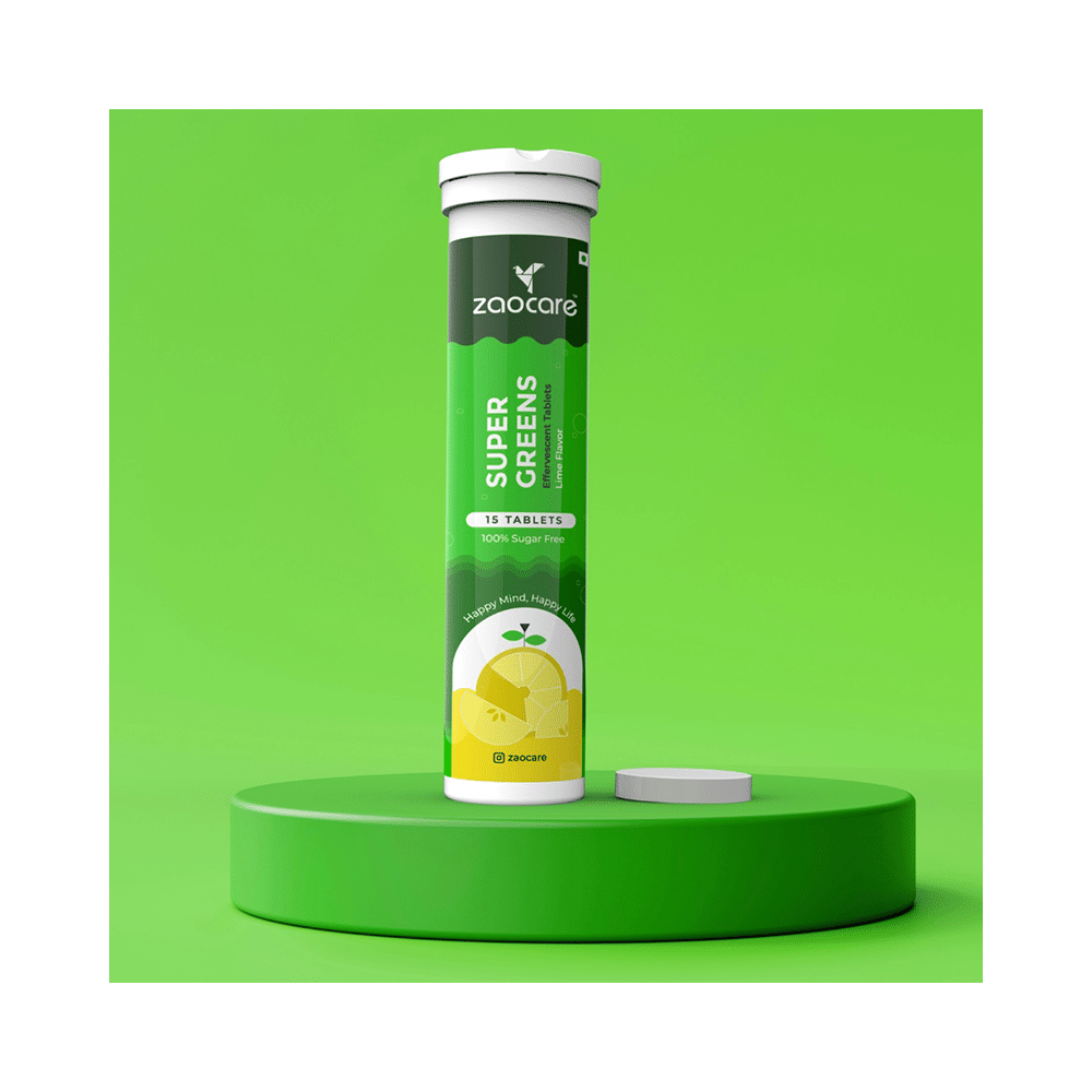 Zaocare Super Greens Effervescent Tablet Lime - Image 3