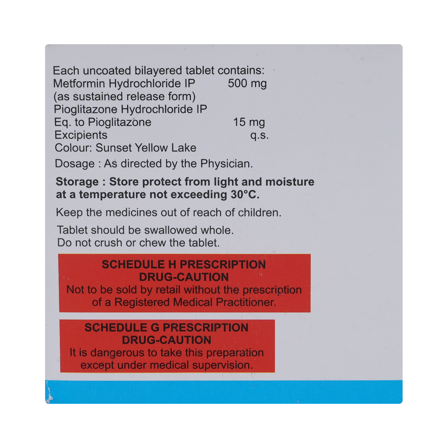 Glitaris M 15 Tablet SR - Image 3