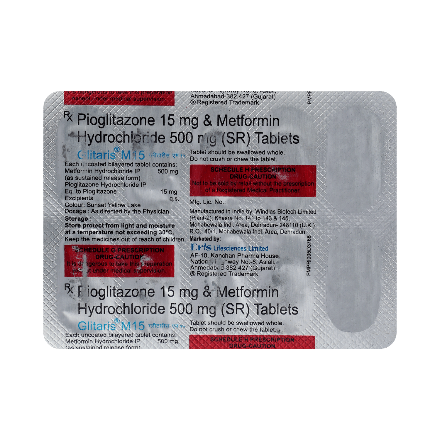 Glitaris M 15 Tablet SR - Image 5