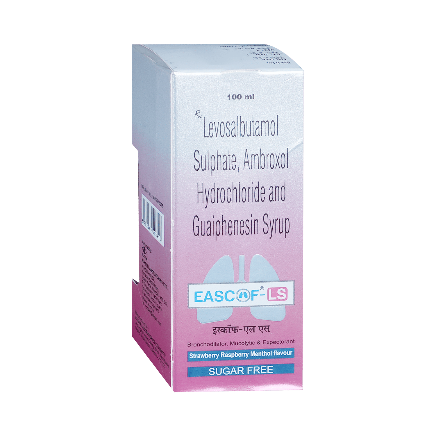 Eascof-LS Syrup Strawberry Raspberry Menthol Sugar Free - Image 2