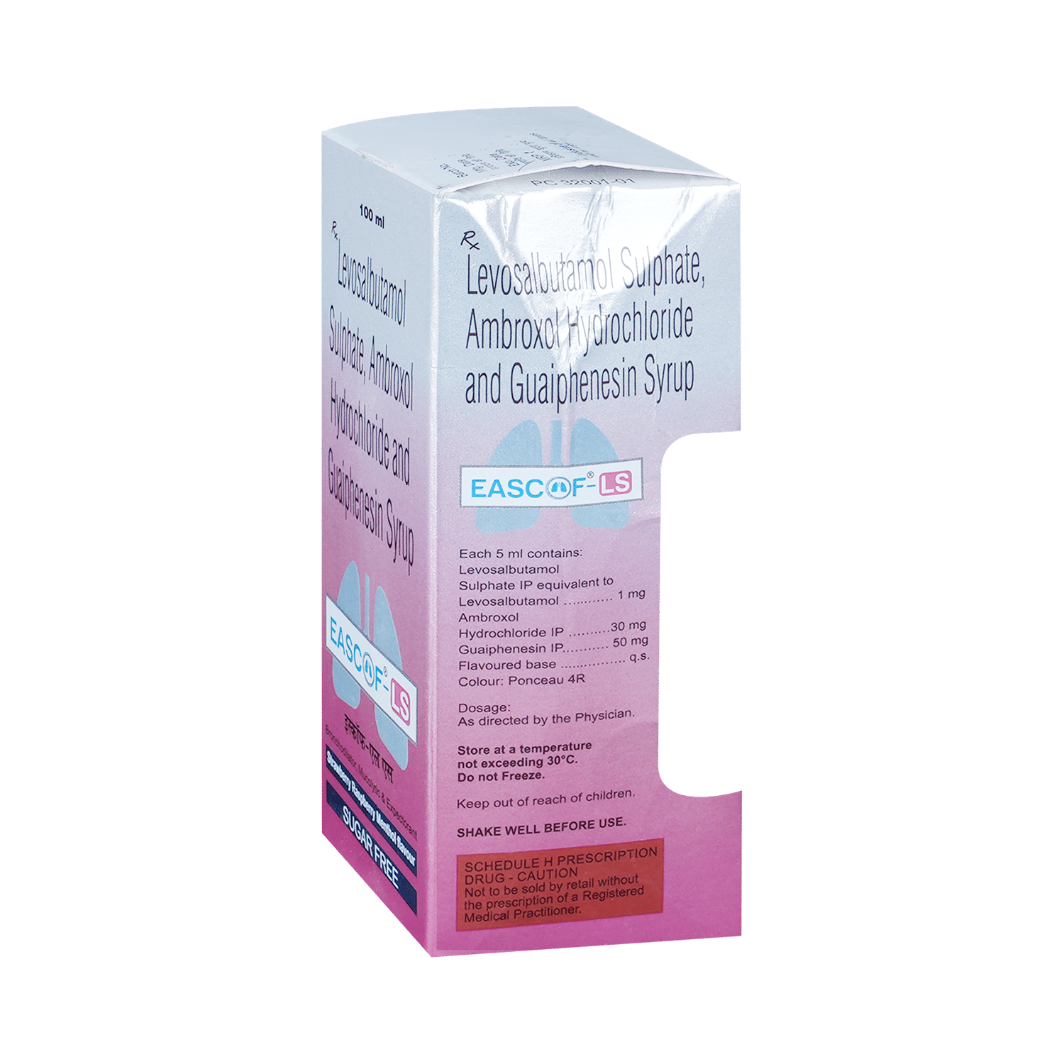 Eascof-LS Syrup Strawberry Raspberry Menthol Sugar Free - Image 3