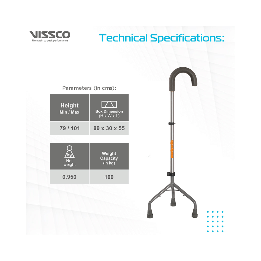 Vissco 977 Medipedic Tripod U Shape Stick Universal - Image 5