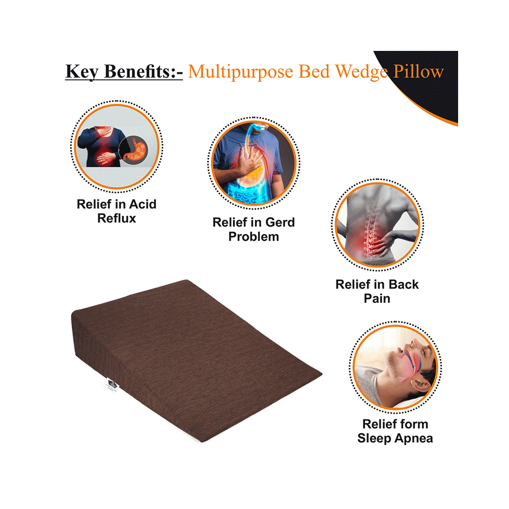 Superfine Comfort Multipurpose Bed Wedge Sleeping Pillow for Acid Reflux, Snooring, Leg Elevation,Pregnancy Pillow - Image 4