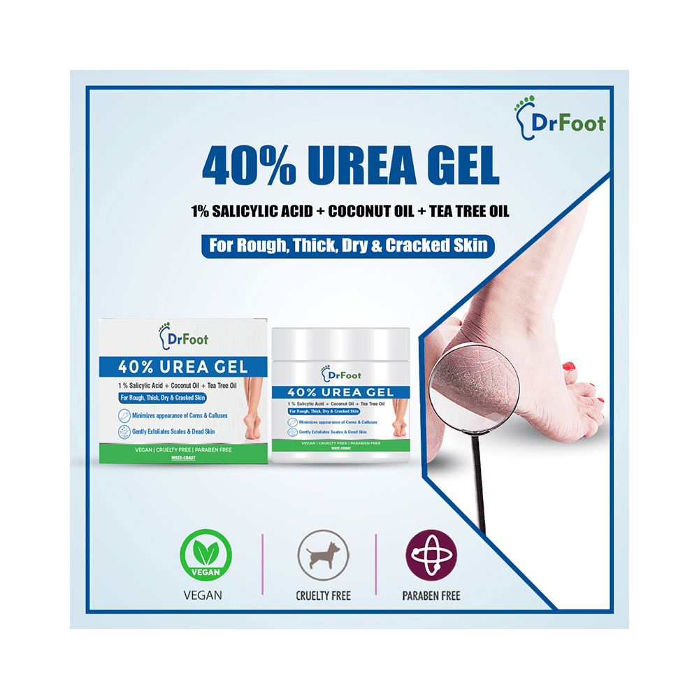 Dr Foot 40% Urea Gel | With Salicylic Acid, Coconut Oil & Tea Tree Oil | Paraben-Free - Image 7
