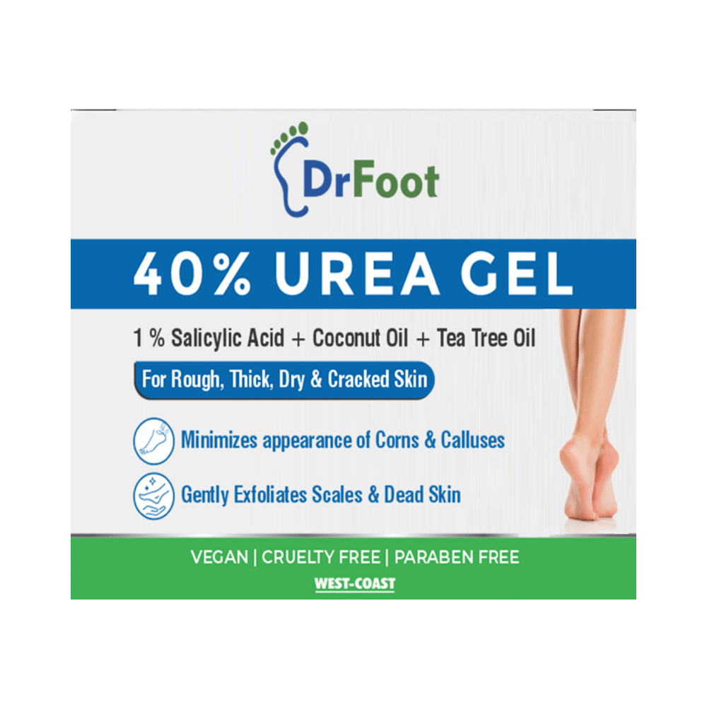 Dr Foot 40% Urea Gel | With Salicylic Acid, Coconut Oil & Tea Tree Oil | Paraben-Free - Image 1