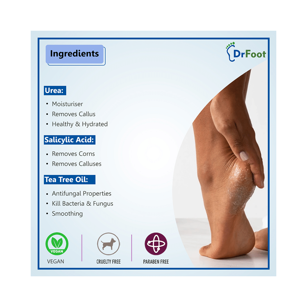 Dr Foot 40% Urea Gel | With Salicylic Acid, Coconut Oil & Tea Tree Oil | Paraben-Free - Image 9