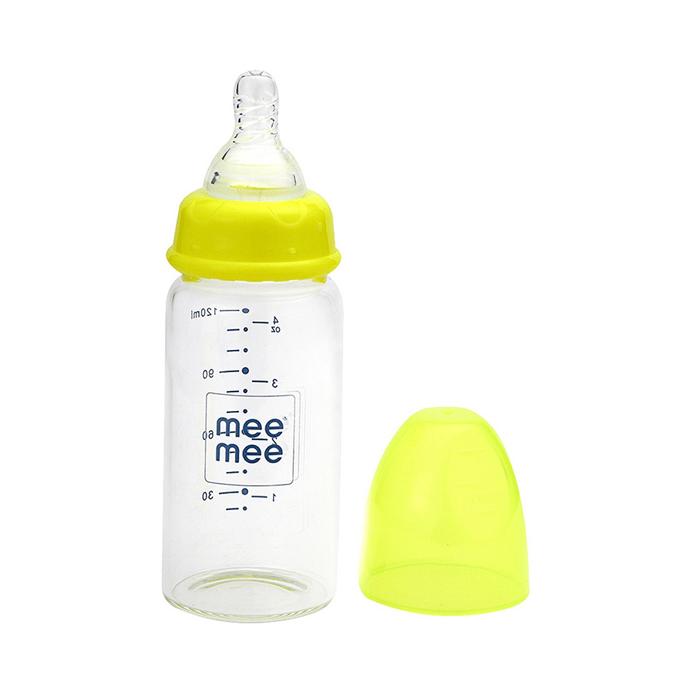 Mee Mee Premium Glass Feeding Bottle Green - Image 4