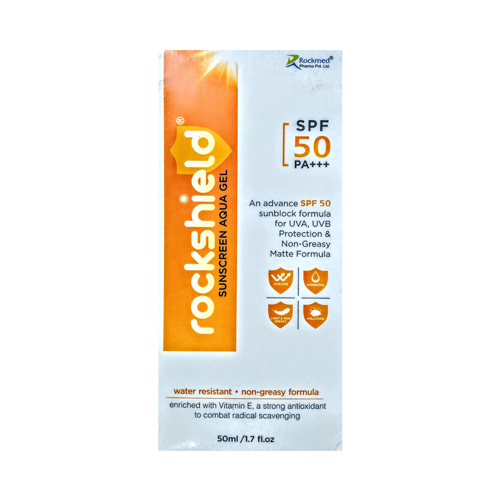 Rockshield Sunscreen Aqua Gel | Matte Formula & Water-Resistant | Paraben & Sulphate-Free | SPF 50 PA+++ - Image 1