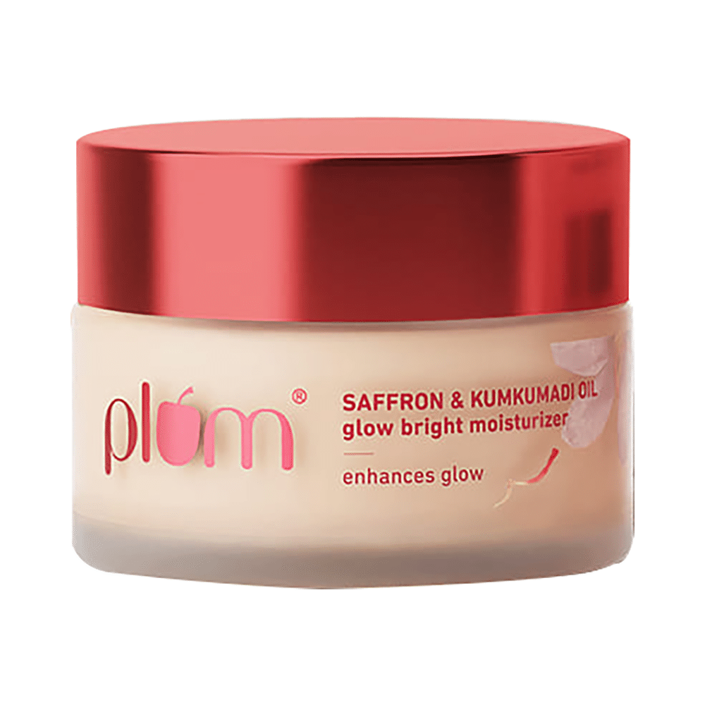Plum Saffron & Kumkumadi Oil Glow Bright Moisturizer | Enhances Glow - Image 1