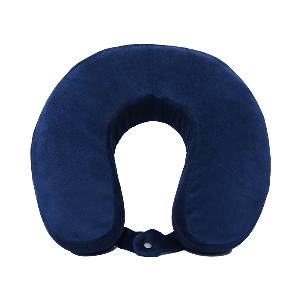 Viaggi Hoodie Travel Memory Foam Neck Pillow Blue - Image 5
