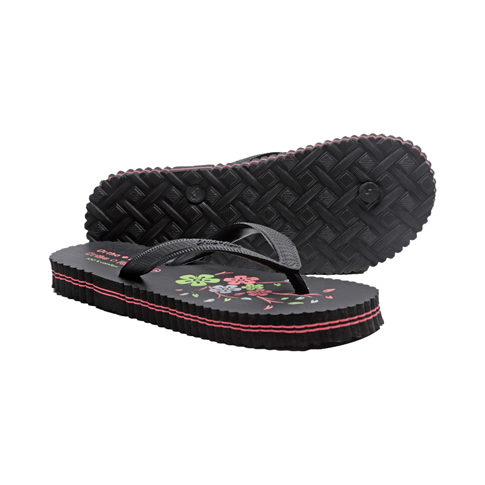Ortho + Rest Women's Cool Extra Soft and Comfortable Orthopedic Flip Flops for Home Daily Use Black 9 - Image 6
