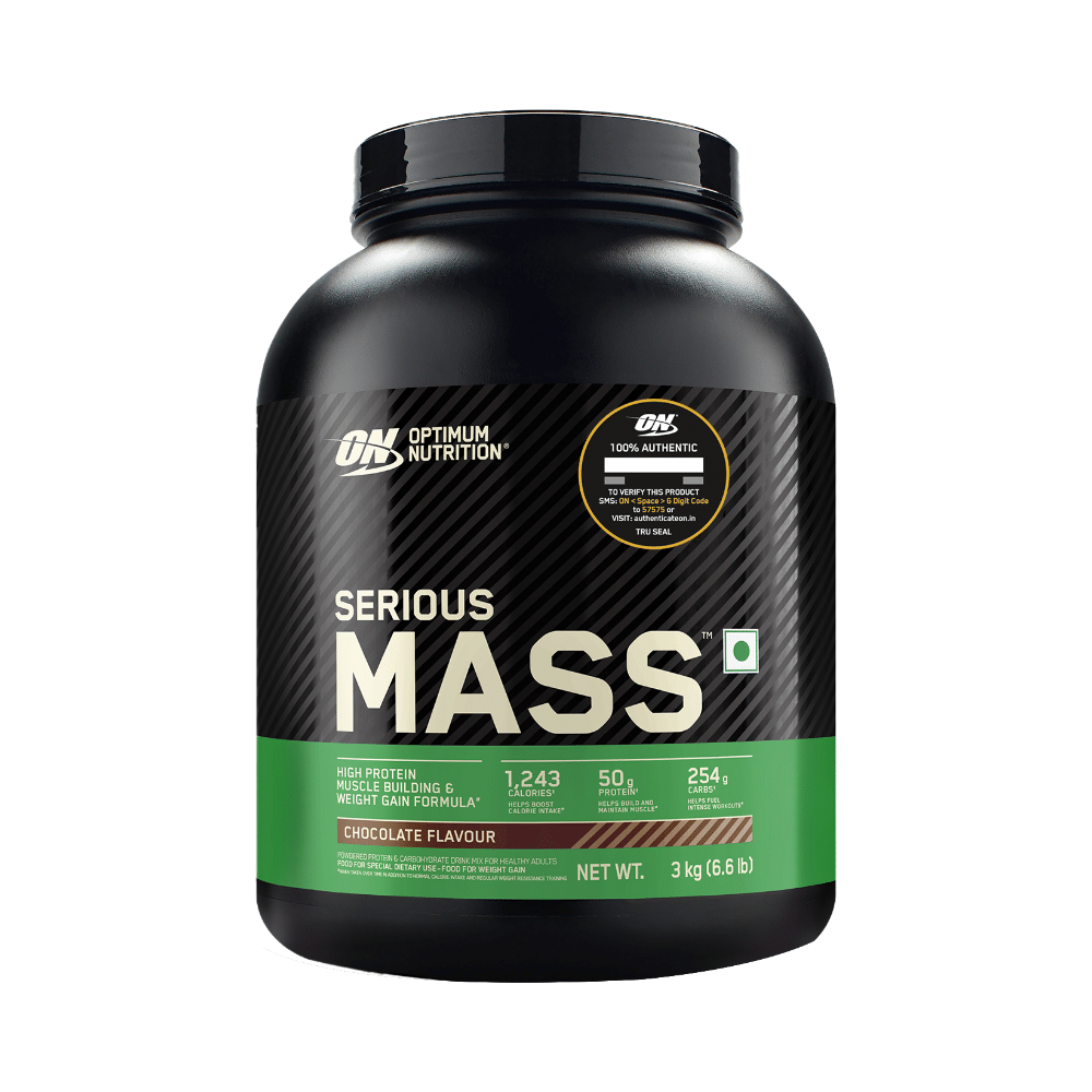 Optimum Nutrition (ON) Serious Mass High Protein for Weight Gain & Muscle Building | Flavour Powder Chocolate - Image 1