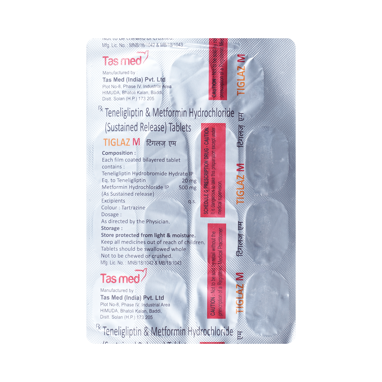 Tiglaz M 500mg/20mg Tablet - Image 3