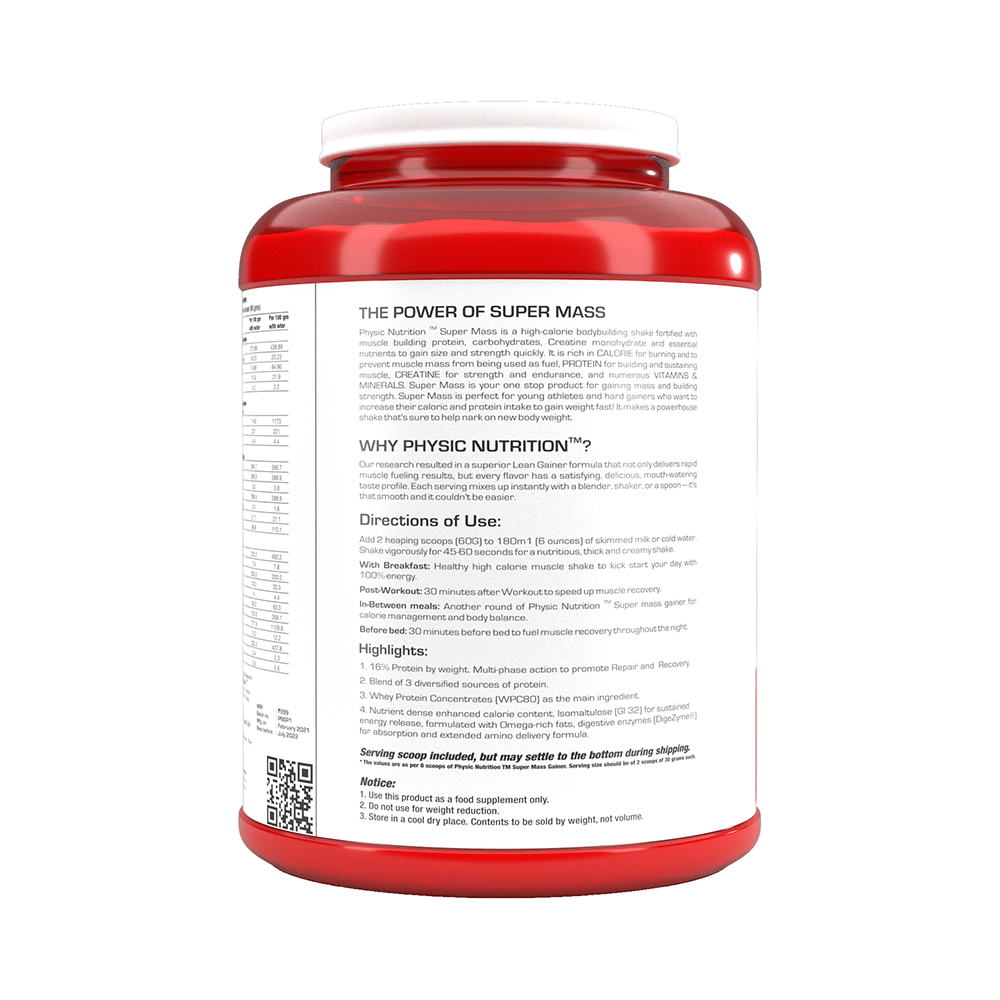 Physic Nutrition Super Mass Powder Chocolate - Image 3