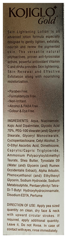 Kojiglo Gold Skin Lightening  Lotion - Image 2