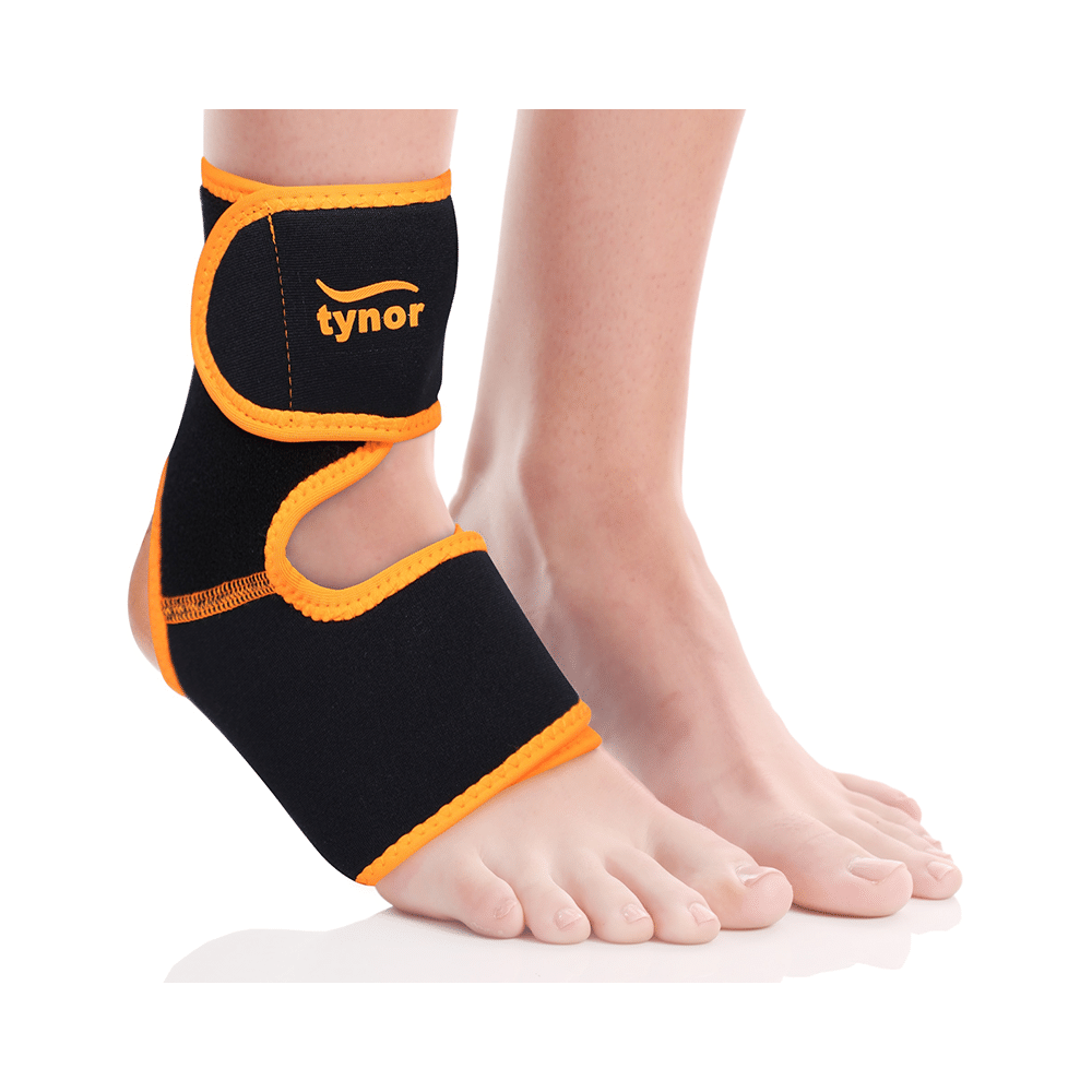 Tynor Ankle Support (Neo) Universal Orange & Black - Image 1