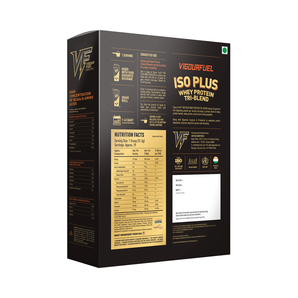 Vigour Fuel Iso Plus Whey Protein Tri-Blend Dutch Chocolate - Image 3