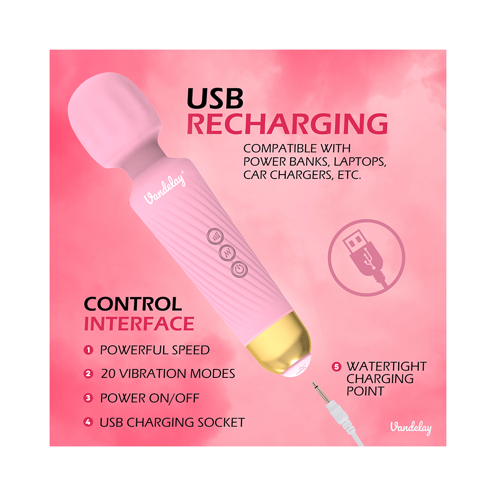 Vandelay Magic Mate Body Massager Pink - Image 7