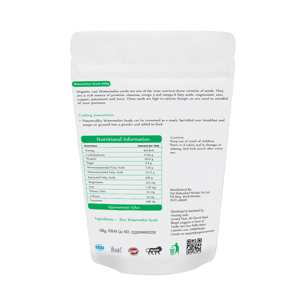 Organic Vasi Raw & Unroasted Watermelon Seeds - Image 2