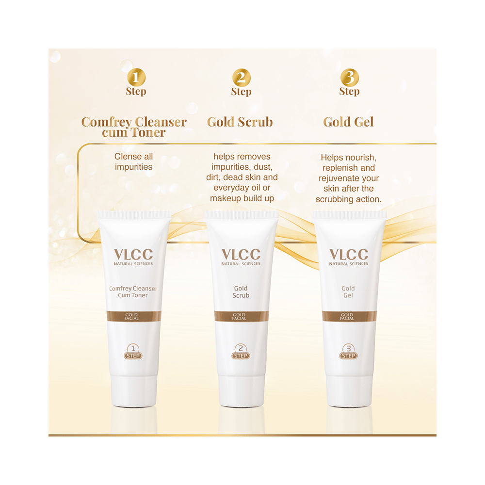 VLCC Gold Facial Kit (60gm Each) - Image 6