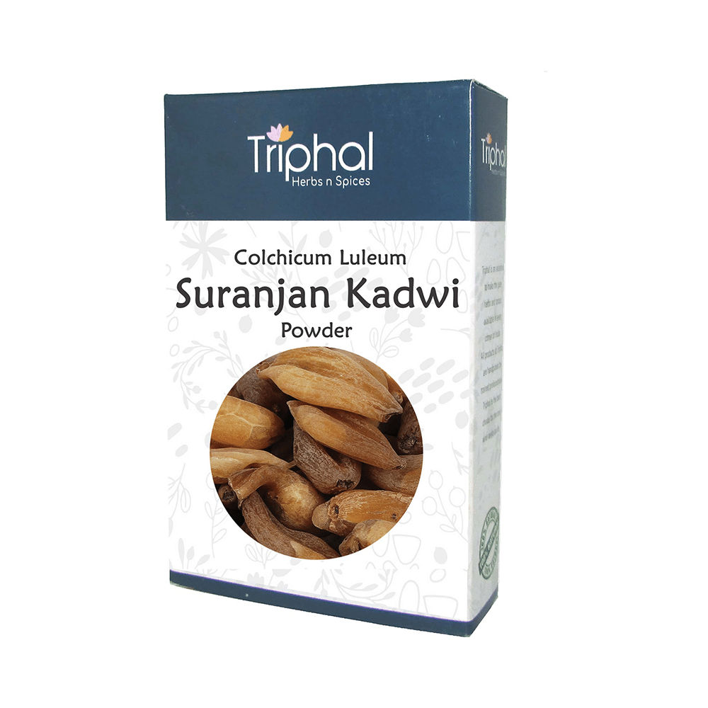 Triphal Suranjan Kadwi/ Suranajaan Kadvi/ Colchicum Luleum/ Suranjan Bitter Powder - Image 1