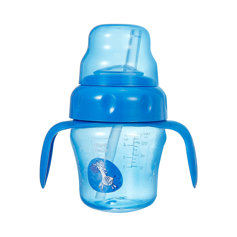 Mee Mee 2 in 1 Spout and Straw Sipper Cup Blue - Image 2