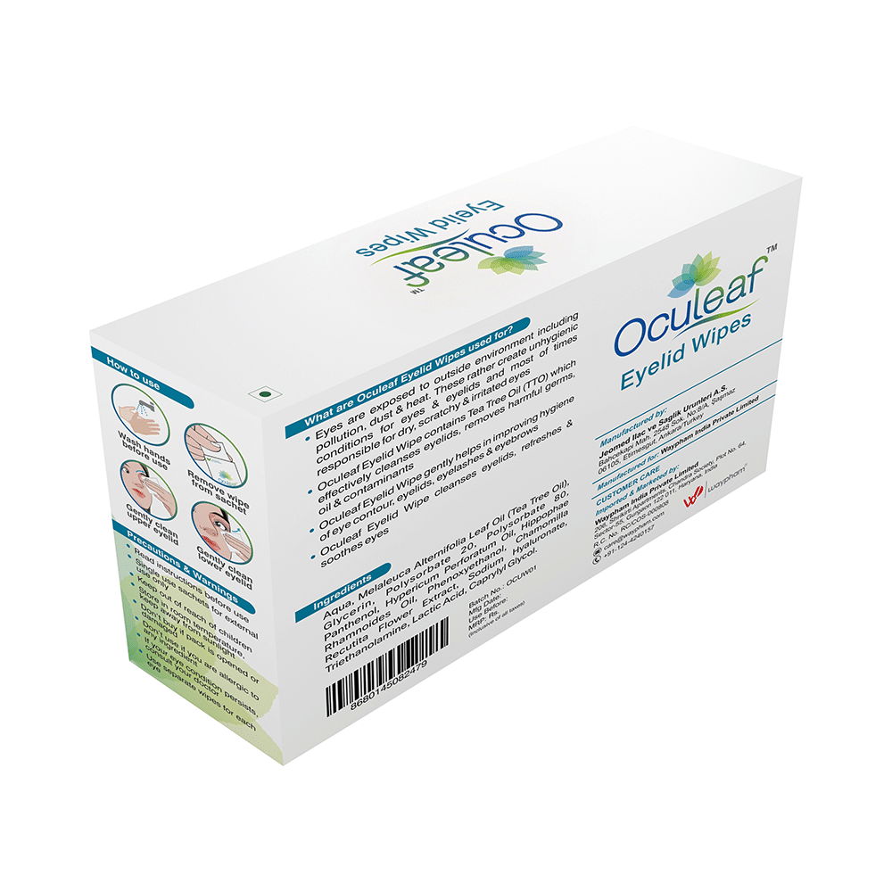 Oculeaf Eyelid Wipes with Tea Tree Oil | For Eyelid & Eyelashes Cleansing - Image 4