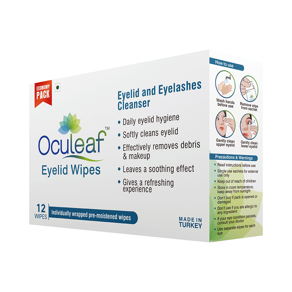 Oculeaf Eyelid Wipes with Tea Tree Oil | For Eyelid & Eyelashes Cleansing - Image 2