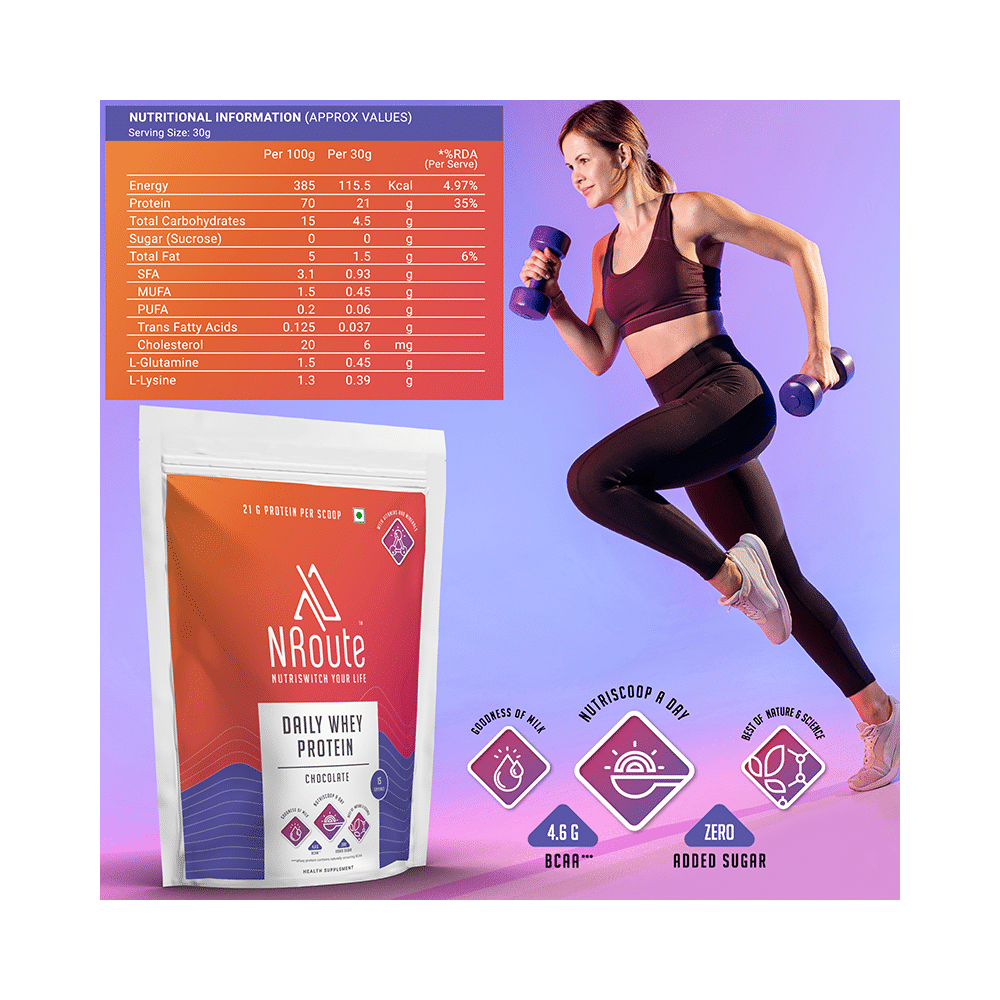 Nroute Daily Whey Protein Protein Powder Chocolate - Image 5