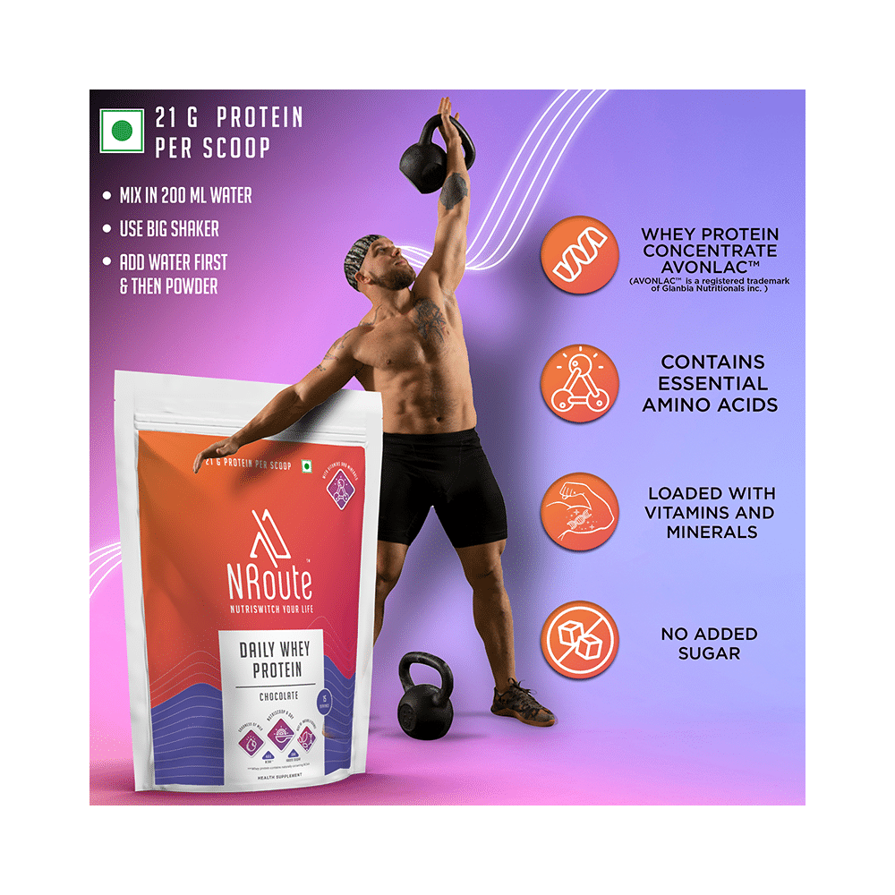 Nroute Daily Whey Protein Protein Powder Chocolate - Image 4