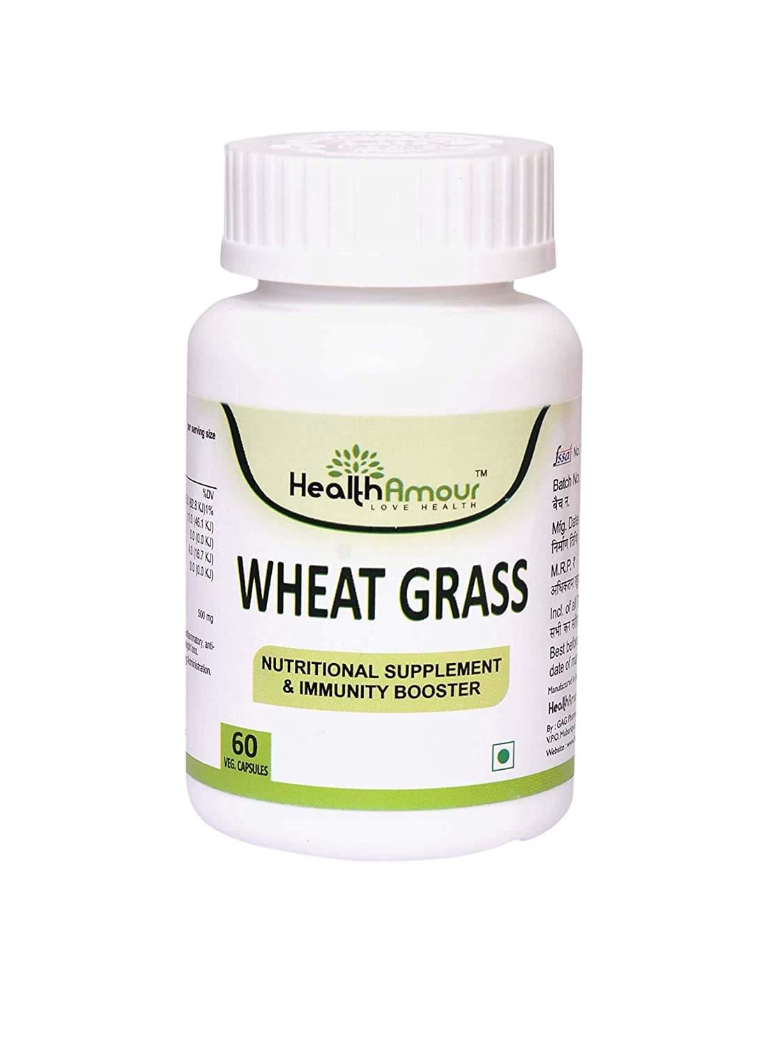 HealthAmour Wheat Grass Veg Capsule - Image 1